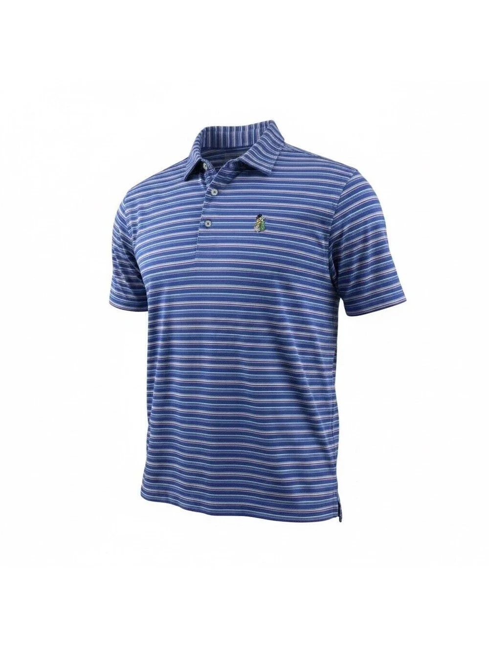 Polo Ralph Lauren Men’s L Blue Striped Classic Fit Polo Embroidered Logo